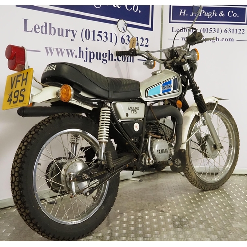 1069 - Yamaha Enduro 175 trail bike project. 1977. 171cc
Frame No. 102031
Engine No. 102031
Engine turns ov... 