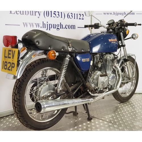 1071 - Honda 400/4 Supersport motorcycle. 1975. 408cc
Frame No. CB400F-1037786
Engine No. CB400FE-1037872
E... 