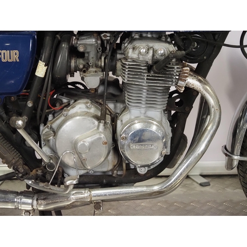 1071 - Honda 400/4 Supersport motorcycle. 1975. 408cc
Frame No. CB400F-1037786
Engine No. CB400FE-1037872
E... 