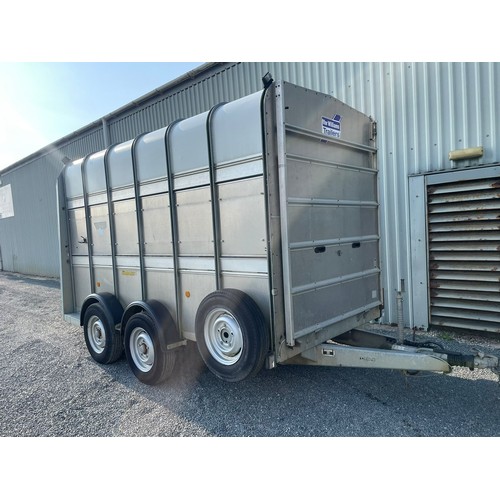 248 - Ifor Williams 12 foot twin axle livestock trailer. 2011. C/w sheep decks and cattle partitions. Only... 