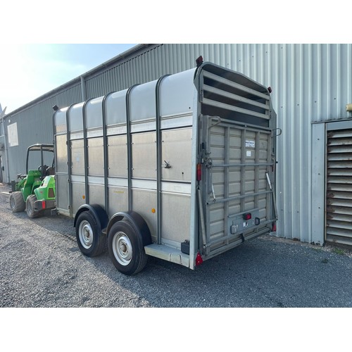 248 - Ifor Williams 12 foot twin axle livestock trailer. 2011. C/w sheep decks and cattle partitions. Only... 