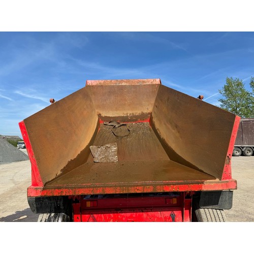247 - Herbst 14 ton dump trailer, sprung drawbar, no tailgate