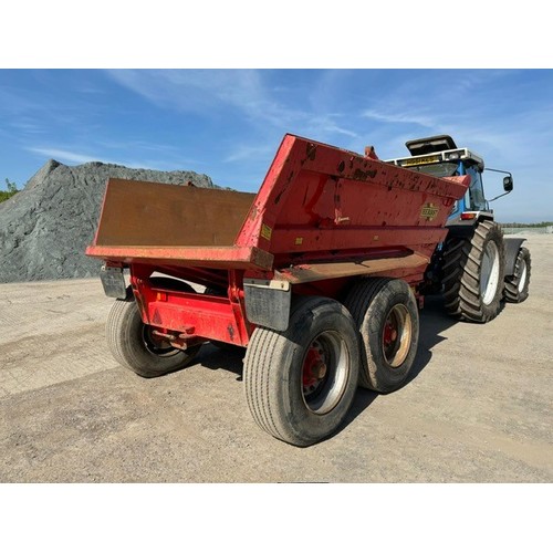 247 - Herbst 14 ton dump trailer, sprung drawbar, no tailgate