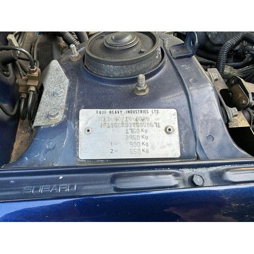 323 - Subaru Impreza Turbo. 2000. UK, showing 68000 miles. 12 months MOT, very sound, no welding. A very c... 