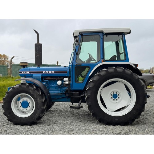275 - Ford 7810 Series 3 tractor. 1989. Showing 6294 hours, front mudguards, air con, front weights, 2 x D... 