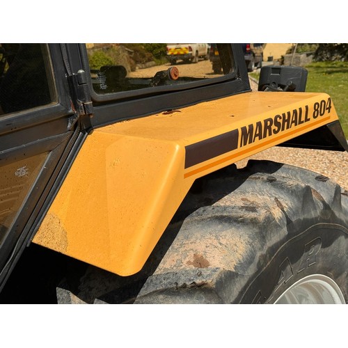 285 - Marshall 804 c/w Quicke loader. 1986. Joystick, Combi headstock and soft ride, only 3175 hours showi... 