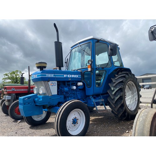 295 - Classic Ford 7610 2wd tractor. 1984. Showing 6100hrs, light repairs and cosmetic work done, fully se... 