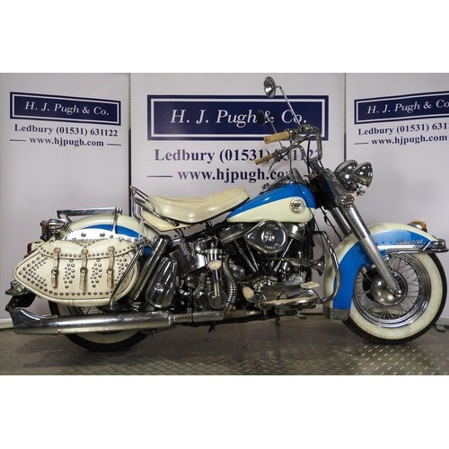 846 - Harley Davidson Duo Glide motorcycle. 1958. 1200cc
Engine No. 58FLH6572
Runs and rides. Fitted with ... 