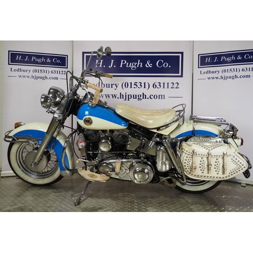 846 - Harley Davidson Duo Glide motorcycle. 1958. 1200cc
Engine No. 58FLH6572
Runs and rides. Fitted with ... 