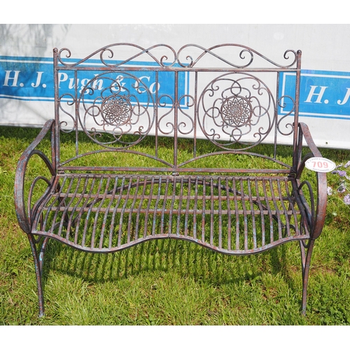 709 - Metal garden bench 4ft