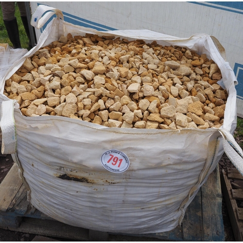 791 - Tote bag of Cotswold stone chippings
