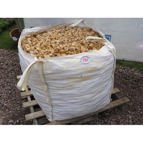 794 - Tote bag of Cotswold stone chippings