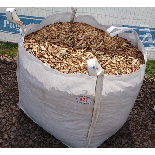 821 - Tote bag of wood chippings