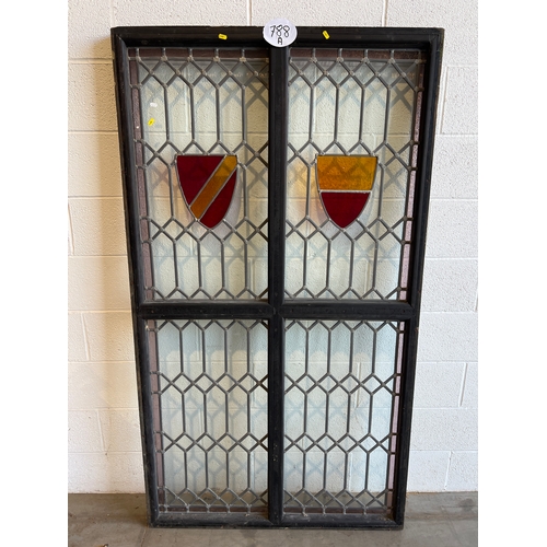 788A - Large stained glass window. 6x4ft