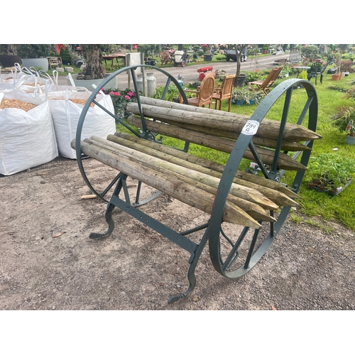 789B - Vintage cart style vintage bench