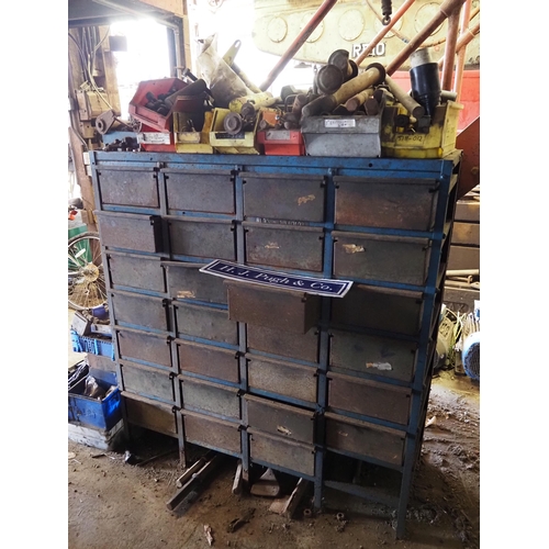 201 - Steel cabinet and contents