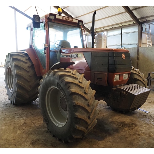 281 - Fiat F100 DT 4WD tractor. Front weights, 30.5R32 and 540/65R28 tyres. Recent turbo kit fitted. Suppl... 