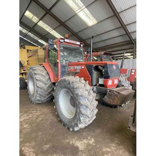 281 - Fiat F100 DT 4WD tractor. Front weights, 30.5R32 and 540/65R28 tyres. Recent turbo kit fitted. Suppl... 