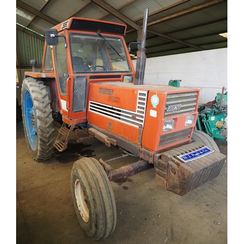 Fiat 980 2WD tractor. Runs and drives. Front weights, showing 6070 hours
