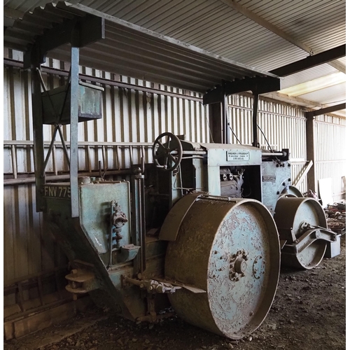 306 - Marshall road roller with 3 cylinder Lister diesel engine. Bamford & Evershed Ltd nameplate