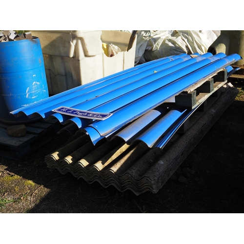 341 - Blue coated roof sheets and others