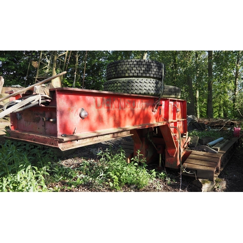 354 - Swan neck, drop head tri axle artic trailer, farm use