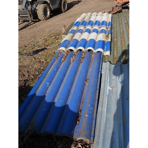 362 - Blue coated roof sheets