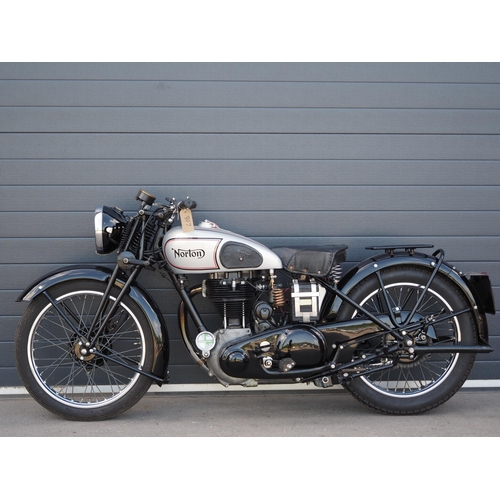 807 - Norton Model 18 motorcycle. 1937. 
Frame No.
Engine No.
Engine runs. Frame and forks in good conditi... 