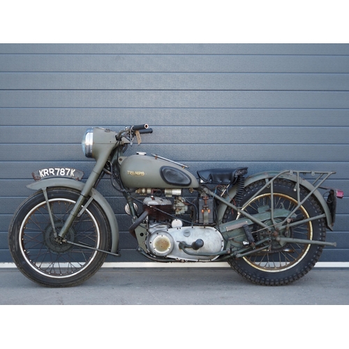 849 - Triumph TRW motorcycle. 1964. 500cc.
Frame No.
Engine No. 
Engine turns over. Registered in 1972 aft... 
