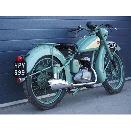 886 - BSA Bantam D1 motorcycle. 1953. 
Frame No.
Engine No. 
Engine turns over with compression. Has been ... 