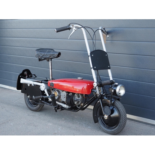 970 - Brockhouse Corgi MKII moped. 1948. 98cc. 
Frame No. 11088
Engine No. MK2W31094
Reg. WXS 632. V5.