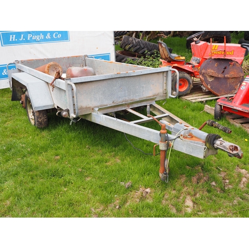 233 - Indespension plant trailer 8 x 4ft. One wheel missing