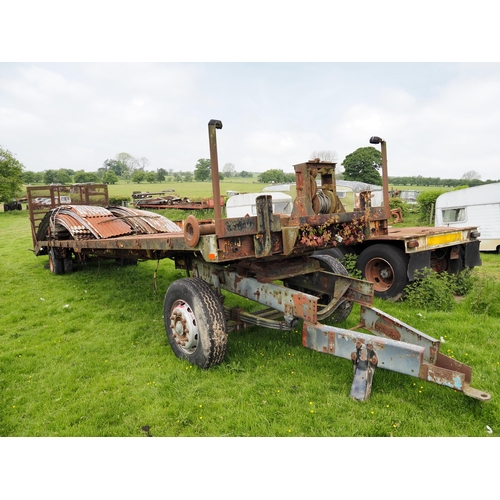 245 - King artic beaver tail trailer 36ft with ramps, winch, dolly and curved roof sheets. Low load traile... 