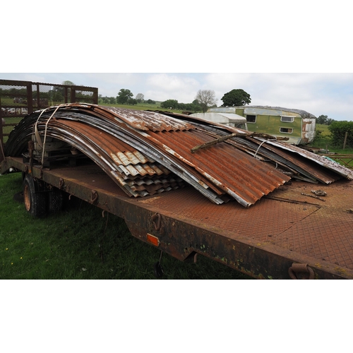 245 - King artic beaver tail trailer 36ft with ramps, winch, dolly and curved roof sheets. Low load traile... 