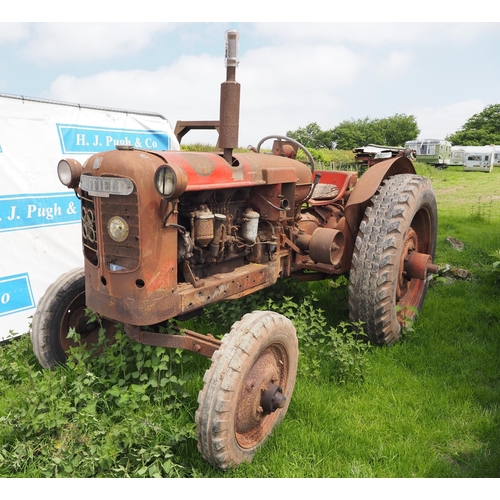 277 - Nuffield 6 cylinder tractor with pulley and foot throttle. Original, barn stored. Serial no. NL50549... 