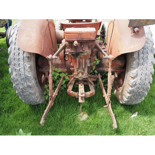 277 - Nuffield 6 cylinder tractor with pulley and foot throttle. Original, barn stored. Serial no. NL50549... 