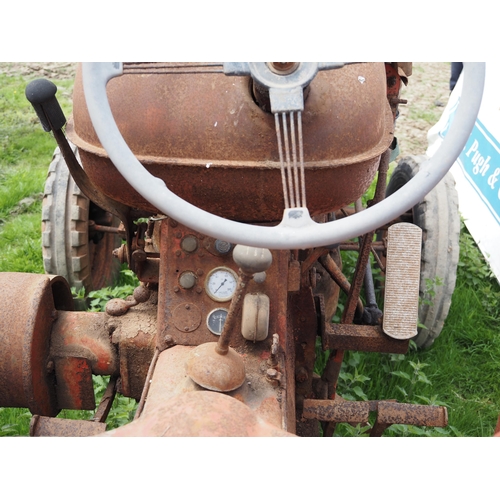 277 - Nuffield 6 cylinder tractor with pulley and foot throttle. Original, barn stored. Serial no. NL50549... 