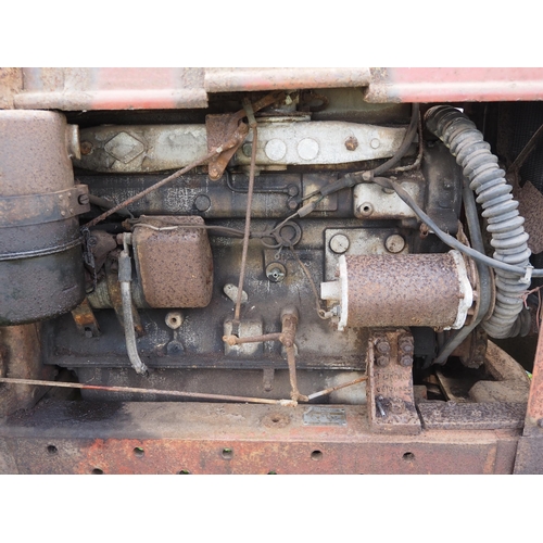 277 - Nuffield 6 cylinder tractor with pulley and foot throttle. Original, barn stored. Serial no. NL50549... 