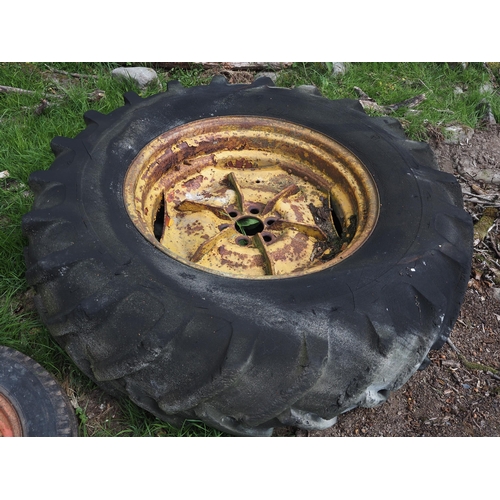 294 - JCB rear wheel and tyre