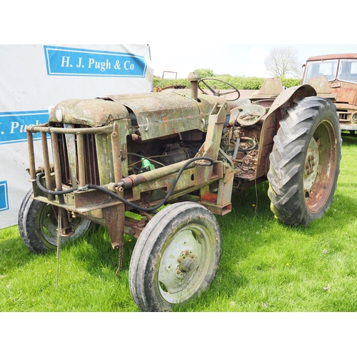 324 - Fordson Major tractor with loader brackets and winch