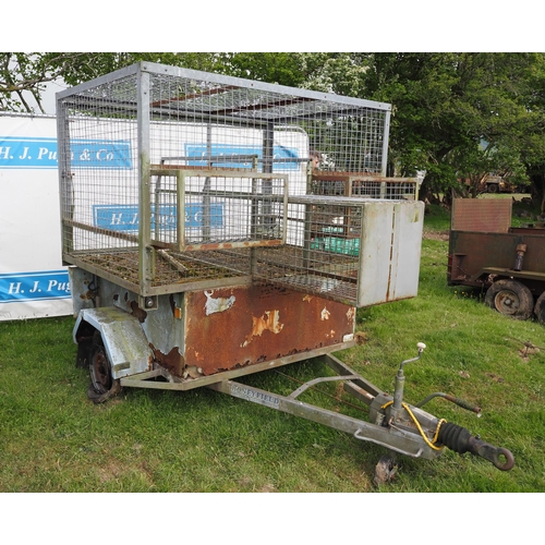 486 - Car trailer with cage top