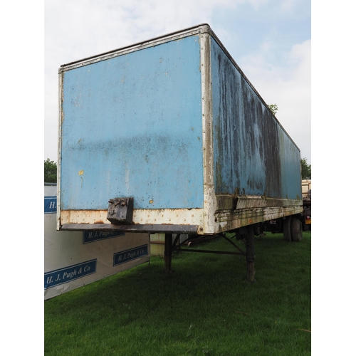 88 - Single axle artic box trailer 30ft