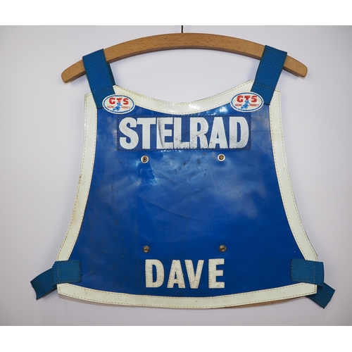 106 - An Edinburgh Monarchs speedway race vest 1986 believed to be signed Dave Trownson