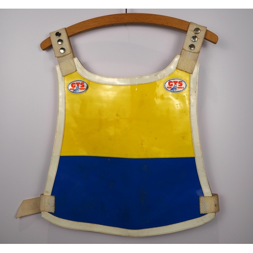 107 - An Edinburgh Monarchs speedway race vest 1991 labelled Michael Coles