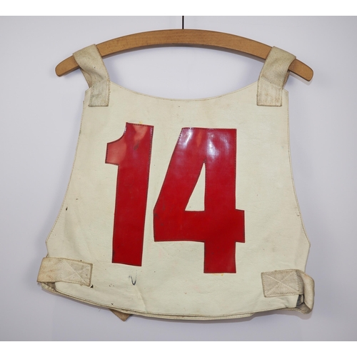 108 - A Boston Barracudas speedway race vest signed Arthur Price