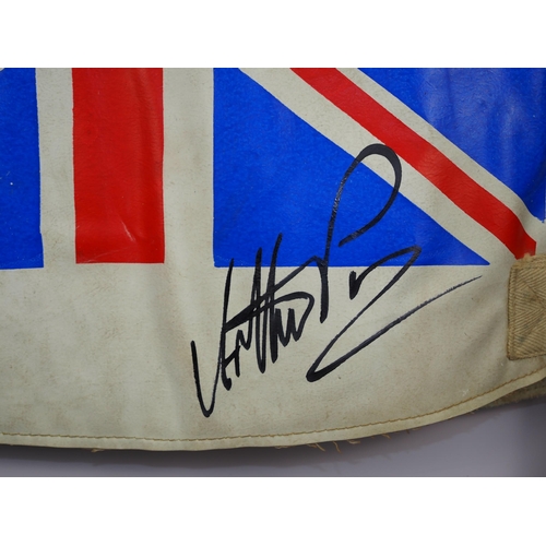 109 - A team England speedway race vest labelled Poland v England 1975 and signed Arthur Price