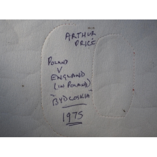 109 - A team England speedway race vest labelled Poland v England 1975 and signed Arthur Price