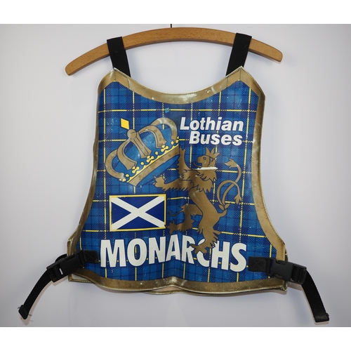 125 - An Edinburgh Monarchs speedway race vest 2001 labelled Derek Sneddon