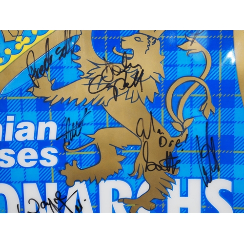 130 - An Edinburgh Monarchs speedway race vest signed Alex Harkess, Frede Schott, Matthew Wethers and othe... 