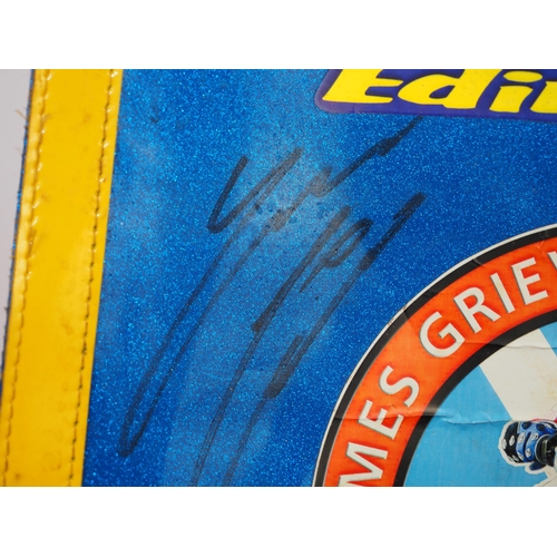 138 - An Edinburgh Monarchs speedway race vest worn and signed by Kalle Katajisto